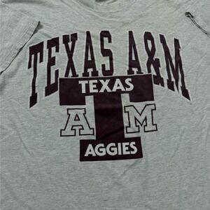 Texas A&M Aggies College Football T Shirt Mens Large Gray Dodger Crew Neck
